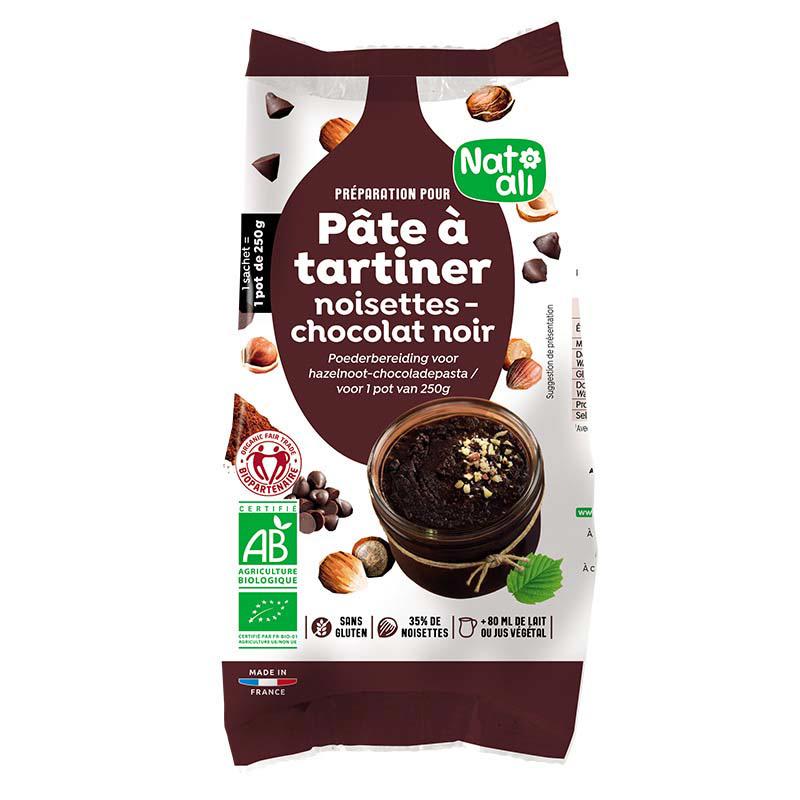 Mix pentru Crema Tartinabila Alune si Ciocolata Neagra Eco 170 grame Nat-Ali