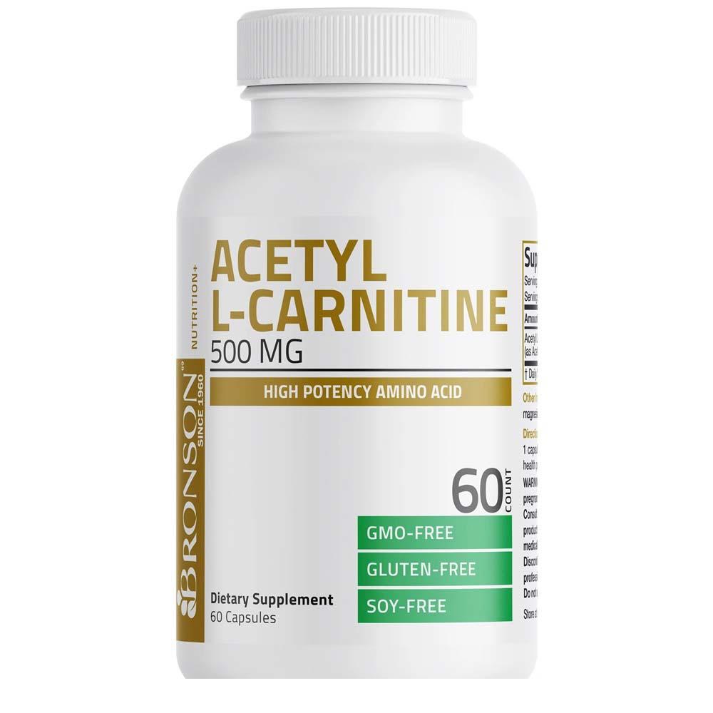 Acetil L-Carnitina 500 miligrame 60 capsule Bronson Laboratories