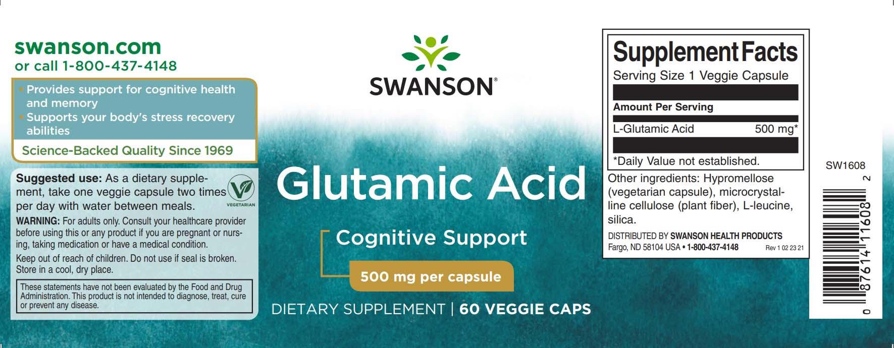 Acid L-Glutamic Neuro Learning and Memory Glutamic Acid Swanson