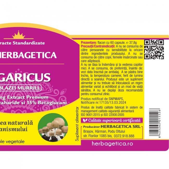 Agaricus 60 capsule vegetale Herbagetica