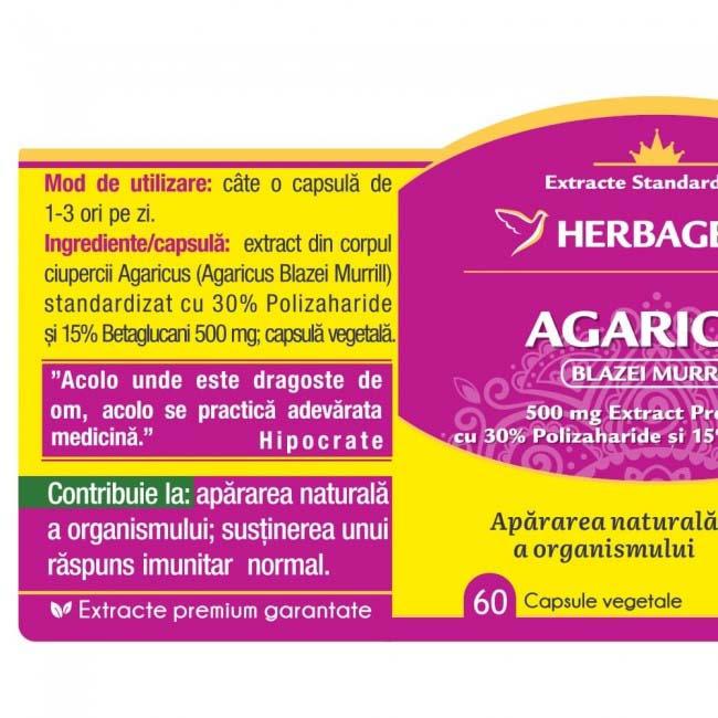 Agaricus 60 capsule vegetale Herbagetica