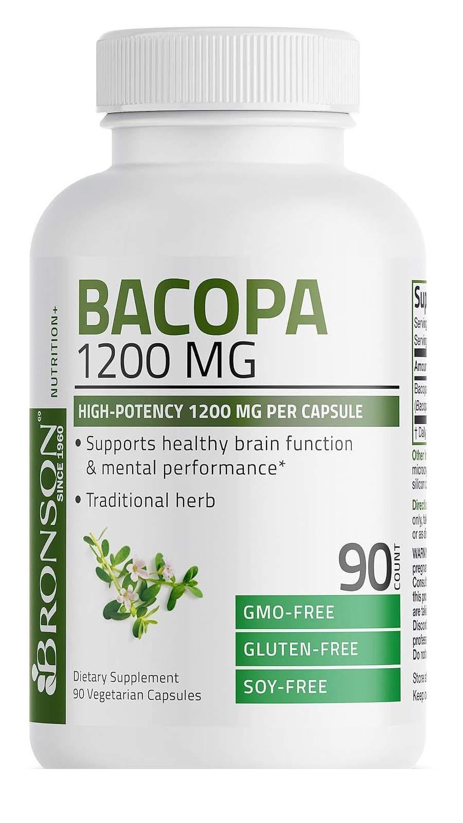 Bacopa 1200 miligrame 90 capsule Bronson Laboratories