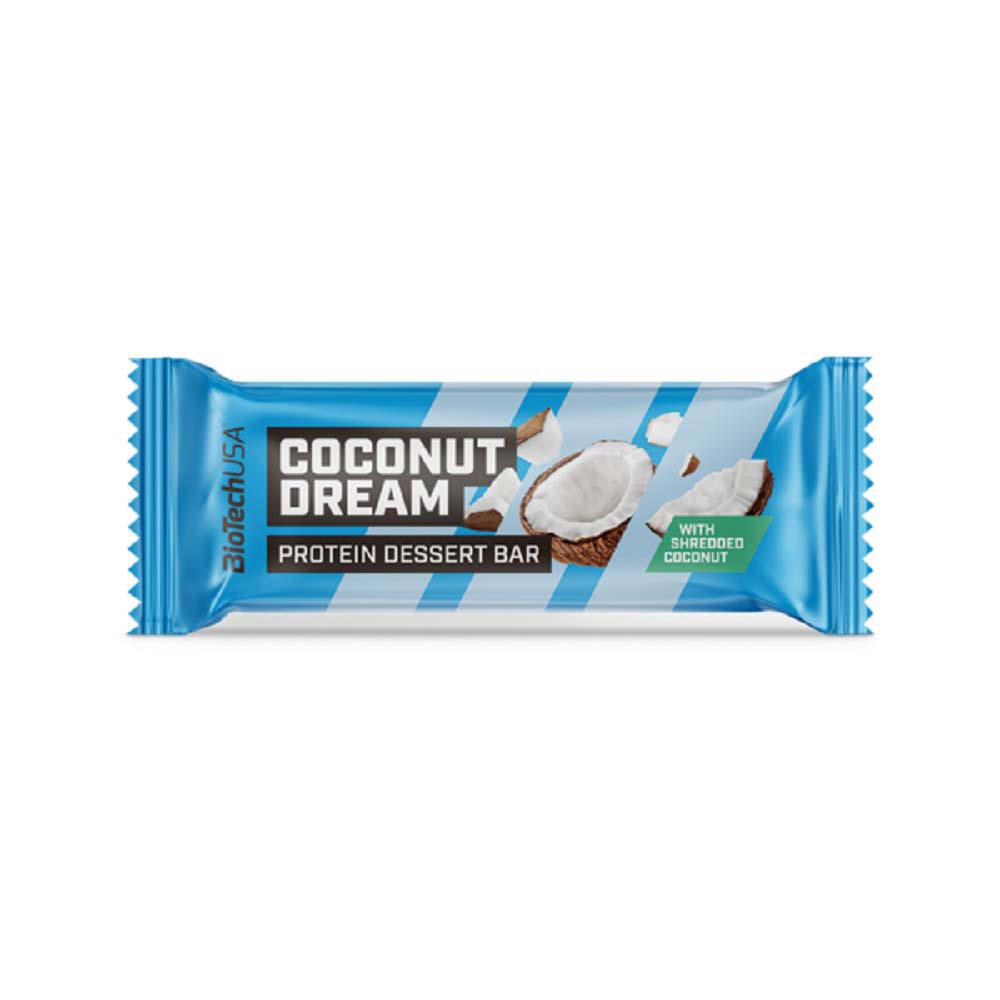 Baton Proteic Fara Gluten Dessert Bar Coconut Dream 50 grame Bio Tech Usa