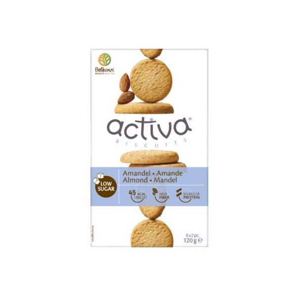 Biscuiti Activa cu Migdale Fara Zahar Adaugat 120 grame Belkorn