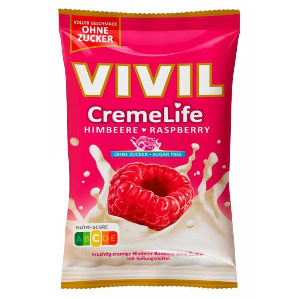 Bomboane Cremoase Creme Life Zmeura Fara Zahar 90 grame Vivil