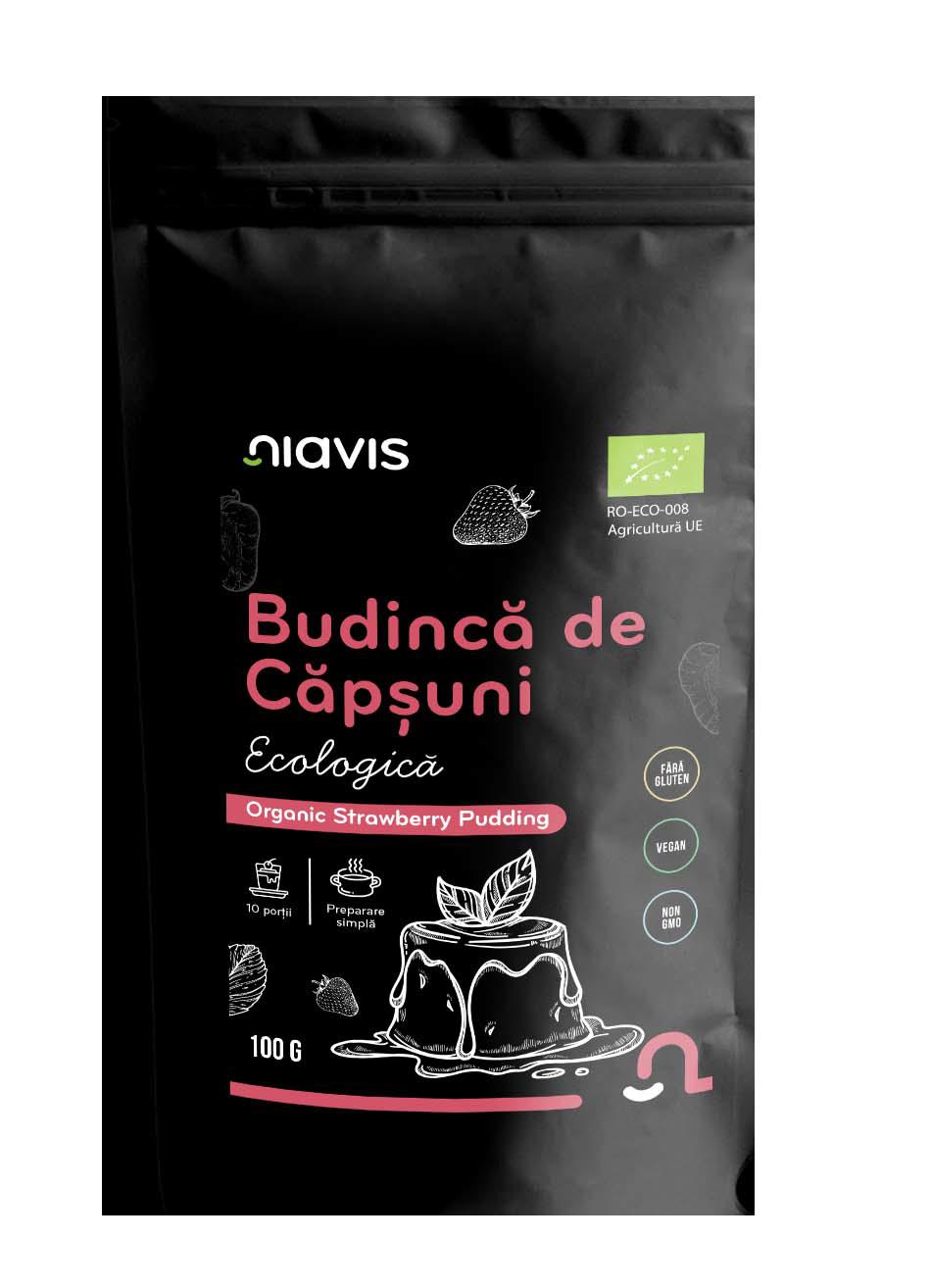 Budinca de Capsuni fara Gluten Ecologica 100 grame Niavis