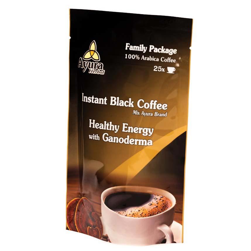 Cafea Neagra cu Ganoderma Instant Coffee Mix Family 100 grame Ayura Herbal