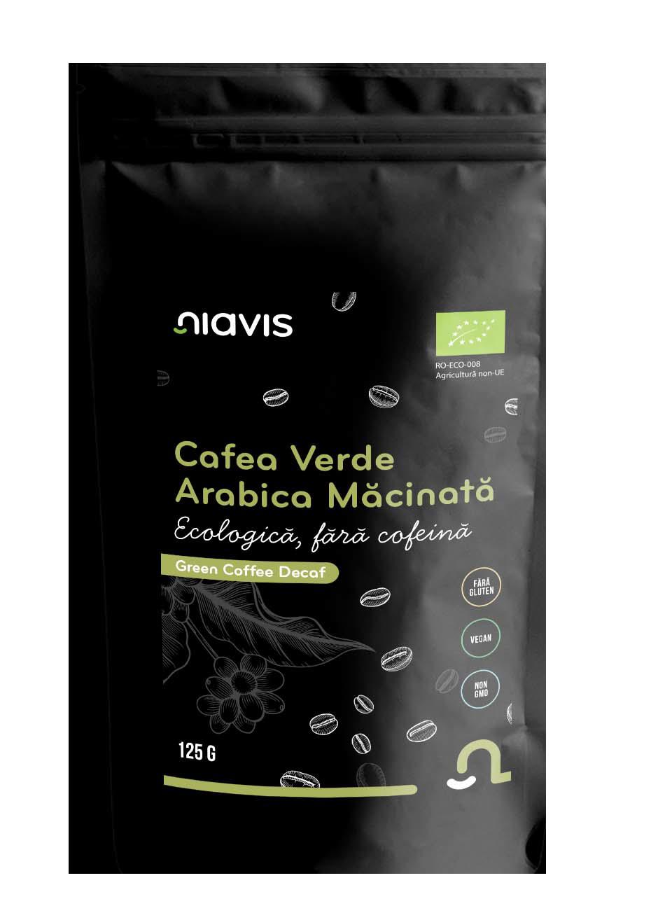 Cafea Verde Arabica Macinata Fara Cofeina Ecologica 125 grame Niavis