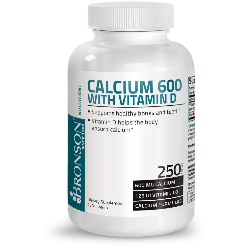 Calciu 600 miligrame + Vitamina D3 3125 mcg 250 tablete Bronson Laboratories