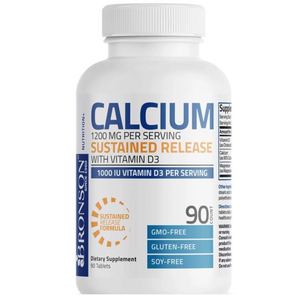 Calcium 1200 miligrame cu Vitamina D3 90 capsule Bronson Laboratories