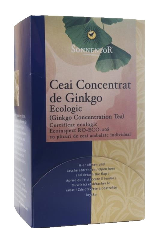 Ceai pentru Concentrare Ginkgo Eco Sonnentor 20dz