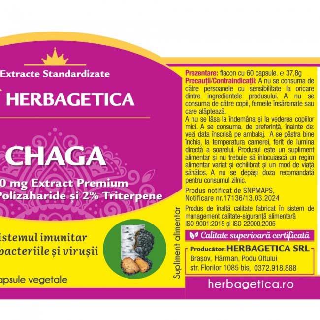 Chaga 60 capsule vegetale Herbagetica