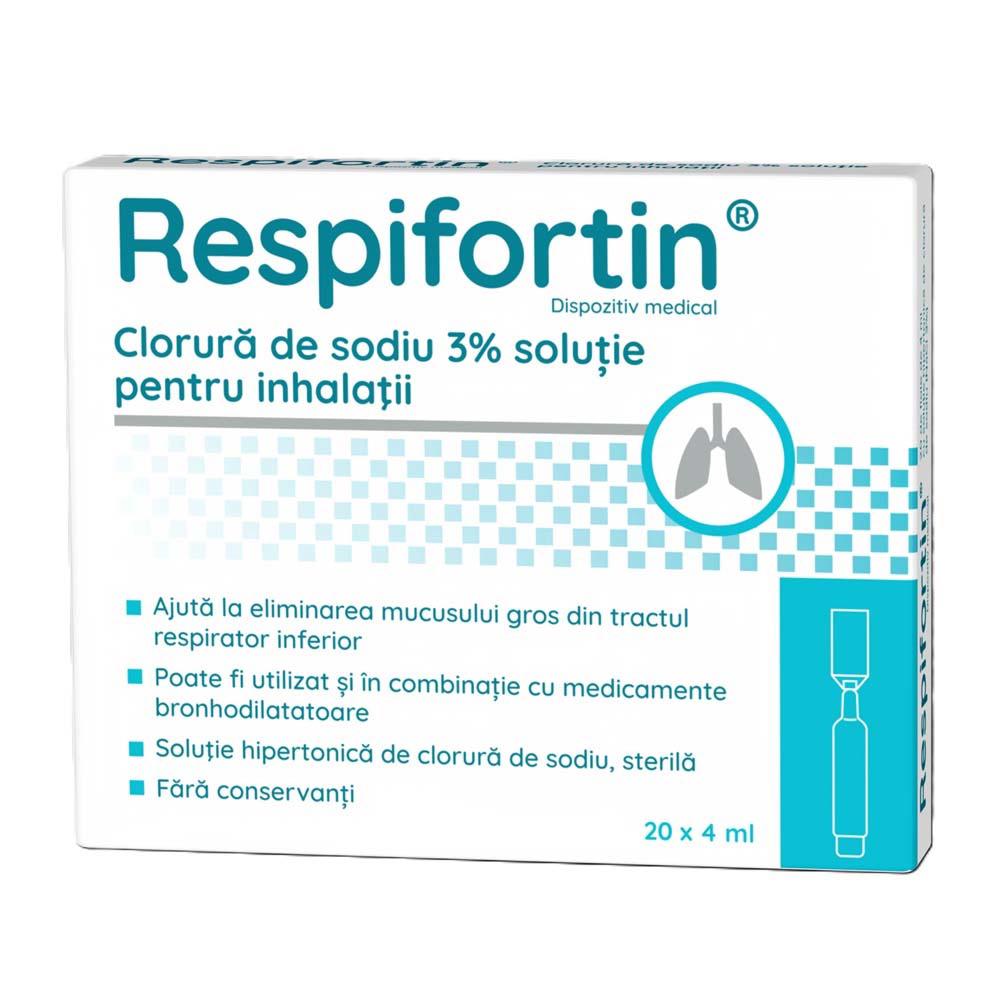 Clorura de Sodiu 3% Solutie pentru Inhalatii Respifortin 20 fiole x 4 mililitri Penta Arzneimittel Zdrovit