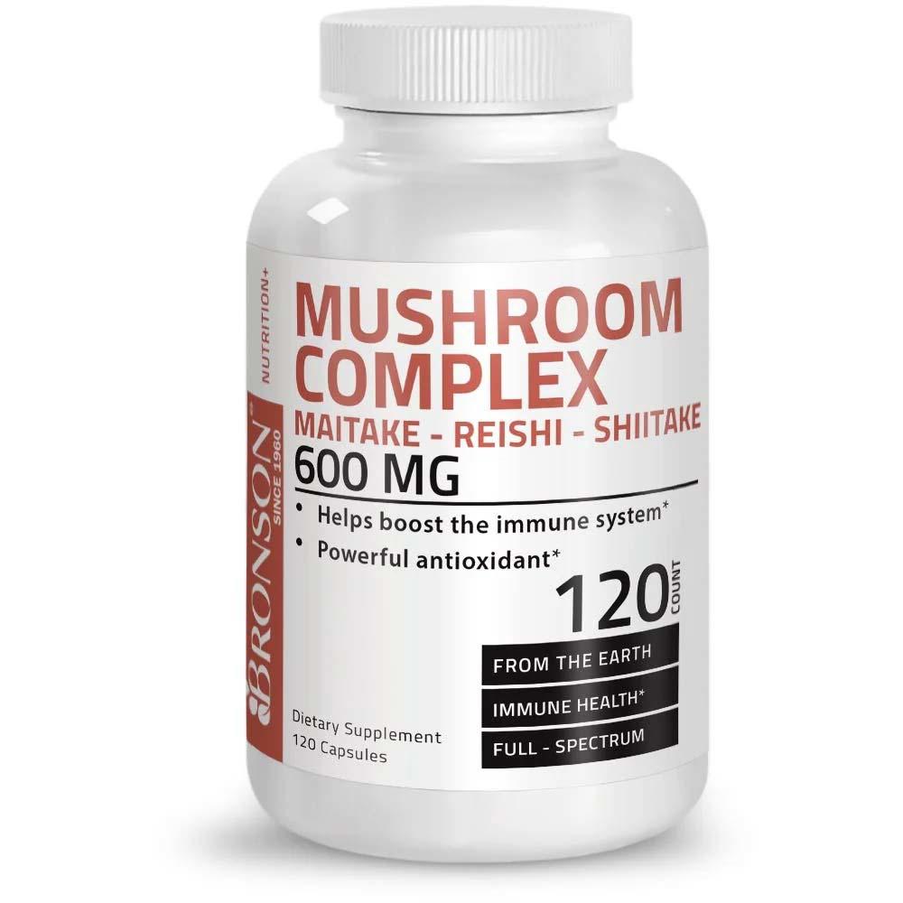 Complex Ciuperci Maitake-Reishi-Shiitake 120 capsule Bronson Laboratories