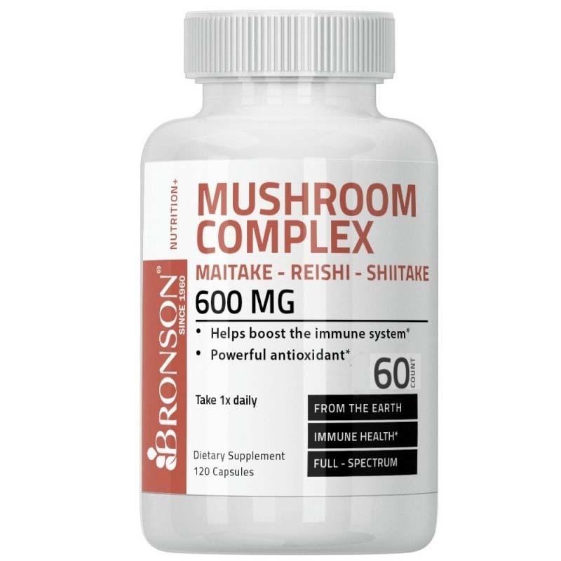 Complex Ciuperci Maitake-Reishi-Shiitake 60 capsule Bronson Laboratories