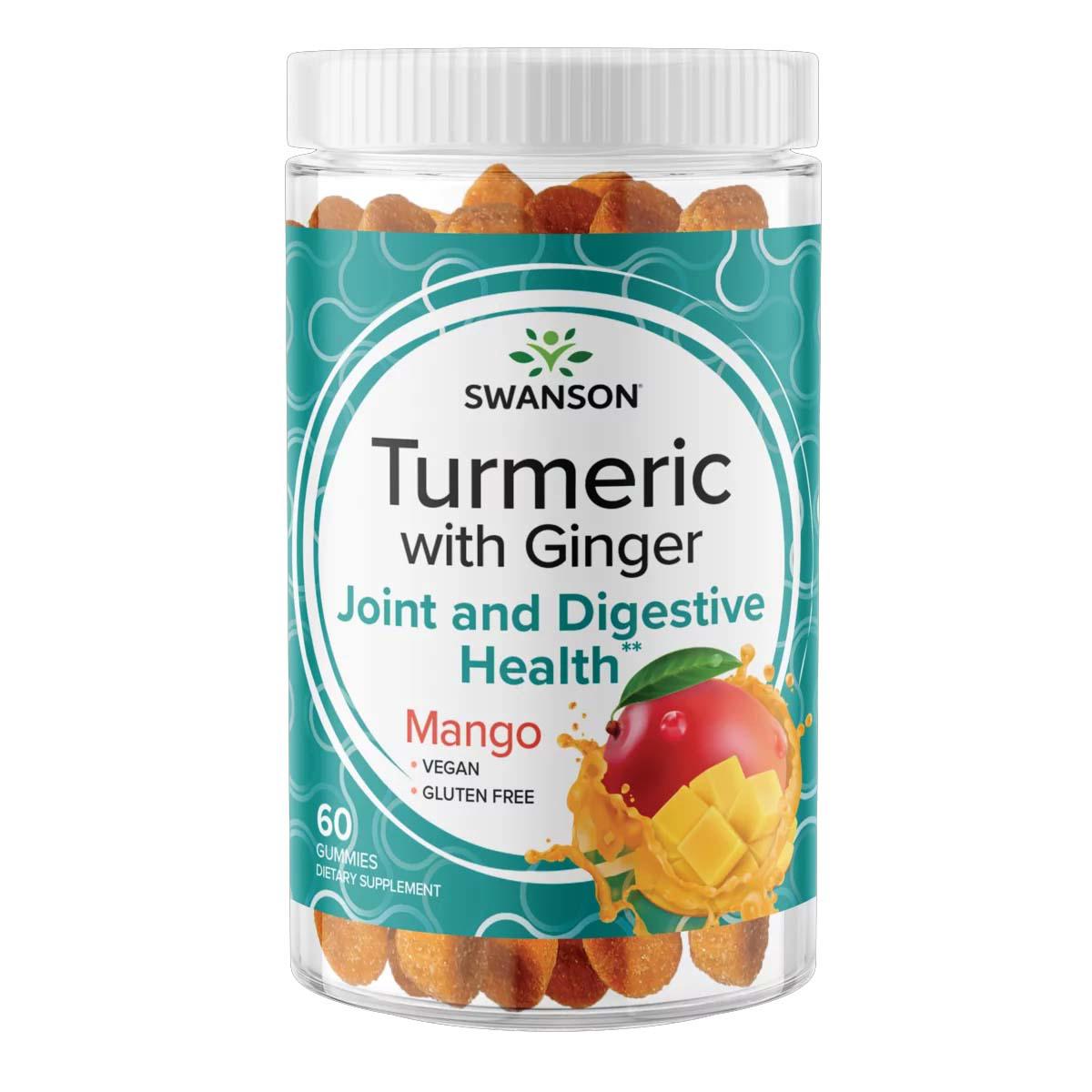 Curcumin C3 Complex Turmeric with Ginger Mango 60 Gummies Swanson