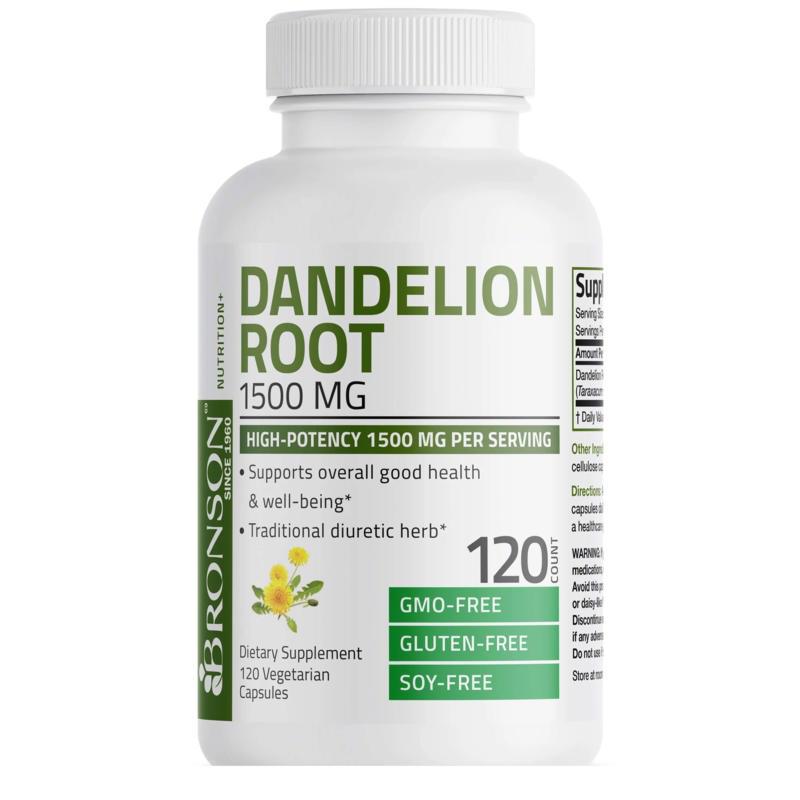 Dandelion Root 1500 miligrame 120 capsule Bronson Laboratories