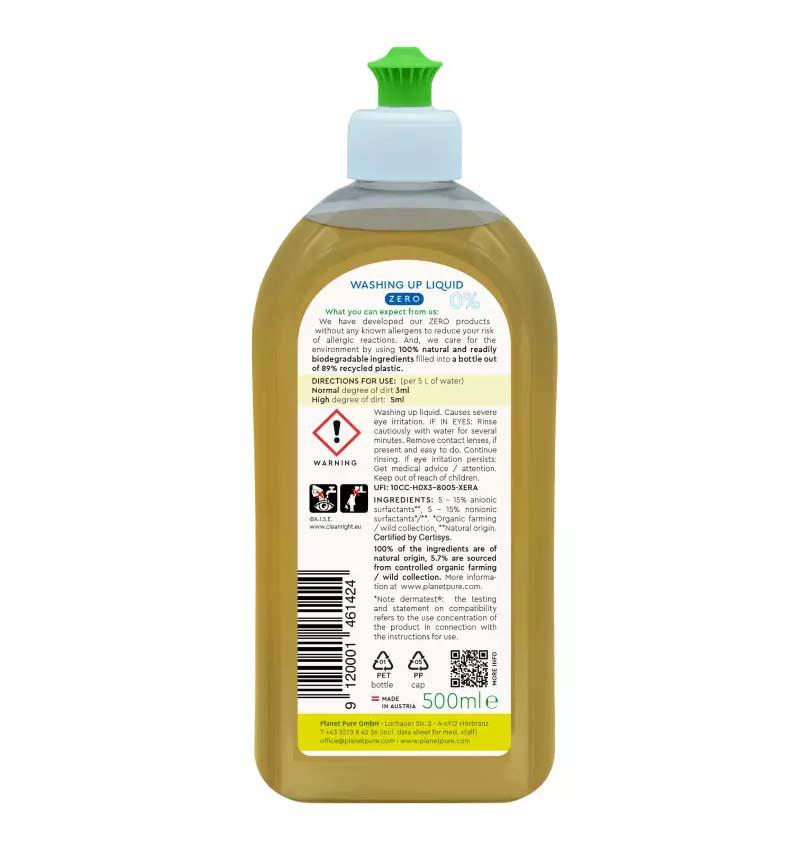 Detergent pentru Vase Neutru Eco 500 mililitri Planet Pure