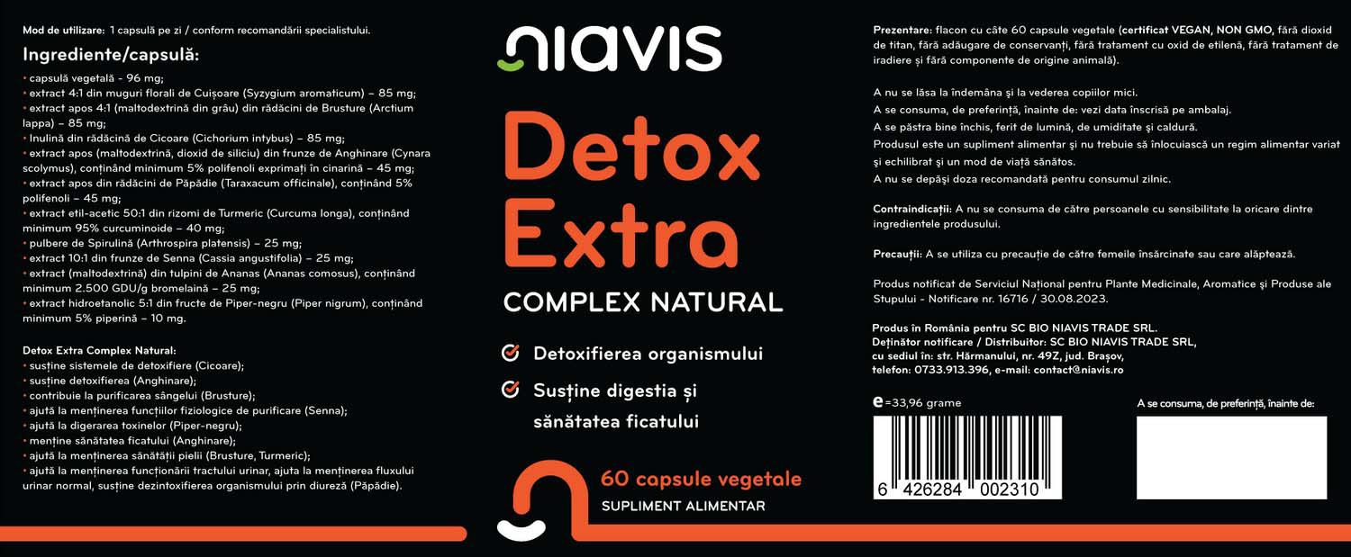 Detox Extra Complex Natural 60 capsule Niavis