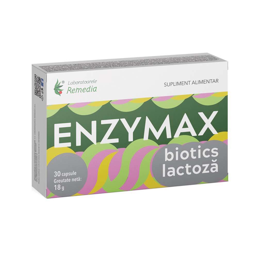 Enzymax Biotics Lactoza 30 capsule Laboratoarele Remedia