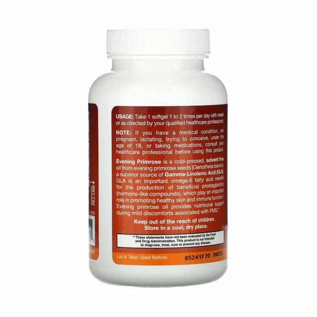 Evening Primrose 1300 miligrame Ulei de Primula 60 capsule softgels Jarrow Formulas