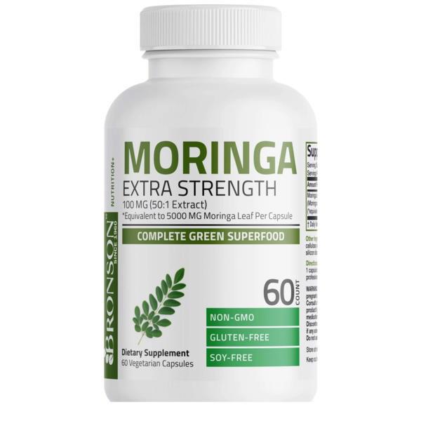 Extract din Frunze de Moringa Oleifera 5000 miligrame 60 capsule Bronson Laboratories