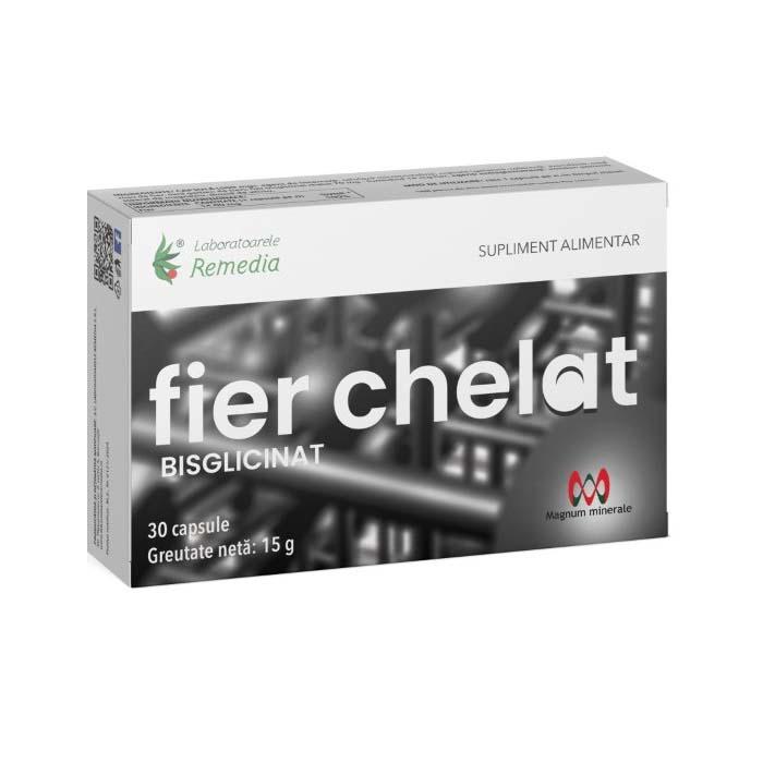 Fier Chelat Bisglicinat 30 capsule Laboratoarele Remedia