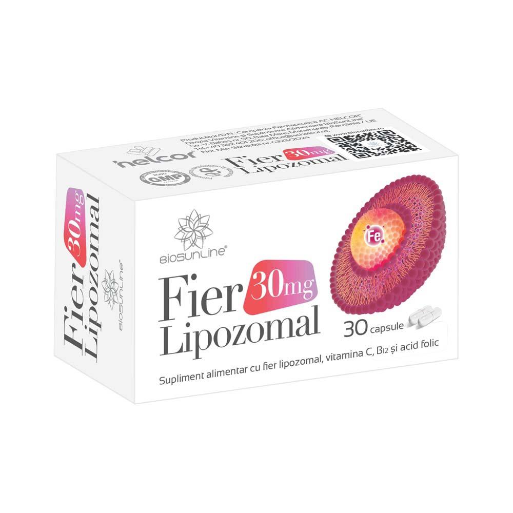 Fier Lipozomal 30 miligrame 30 capsule BioSunLine Helcor