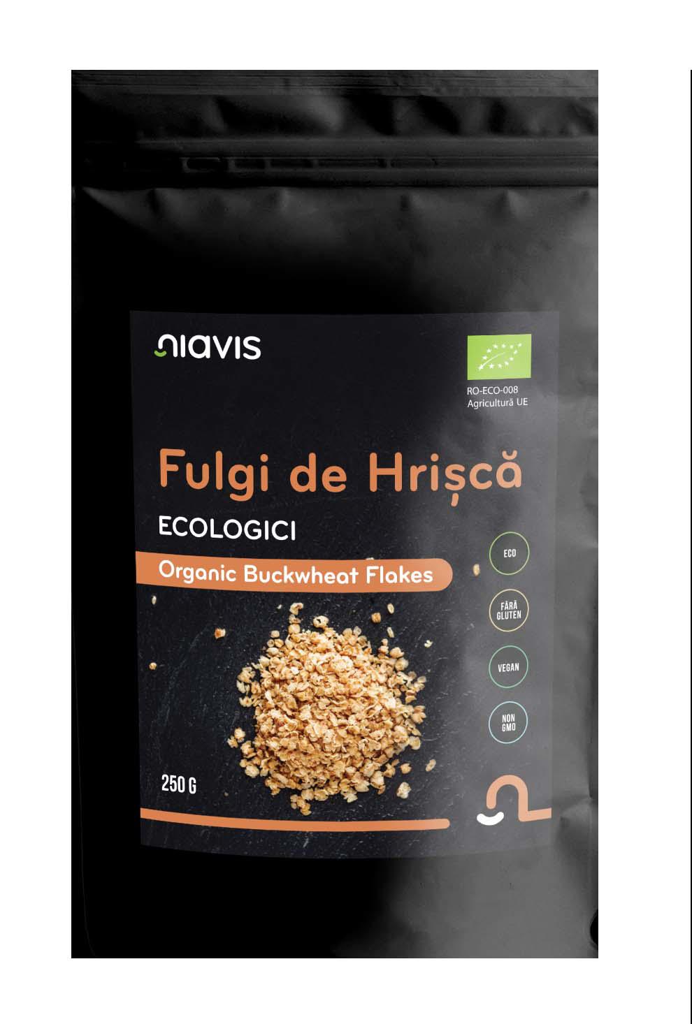 Fulgi de Hrisca fara Gluten Ecologici 250 grame Niavis