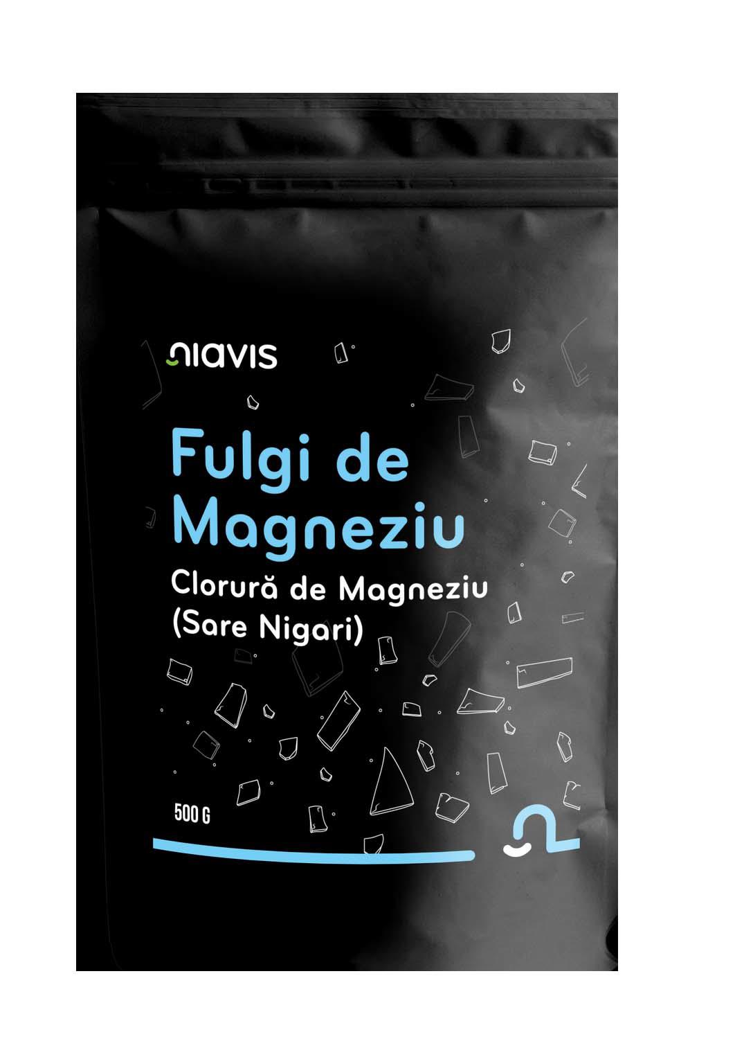 Fulgi de Magneziu pentru Baie Sare Nigari 500 grame Niavis