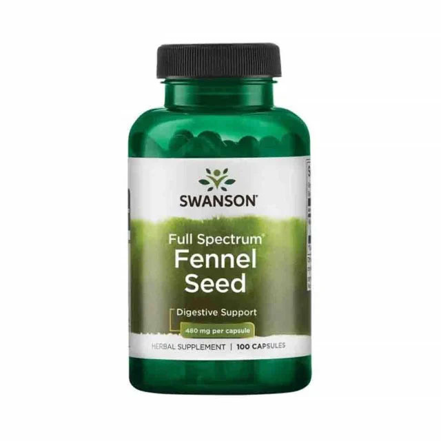 Full Spectrum Fennel Seed (Seminte de Fenicul) 480 miligrame 100 capsule Swanson