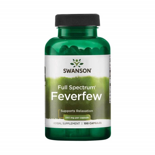 Full Spectrum Feverfew (Splicuta) 380 miligrame 100 capsule Swanson