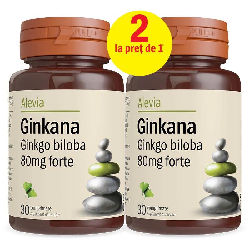 Ginkana 80mg Forte 30cps cu 30cps Alevia