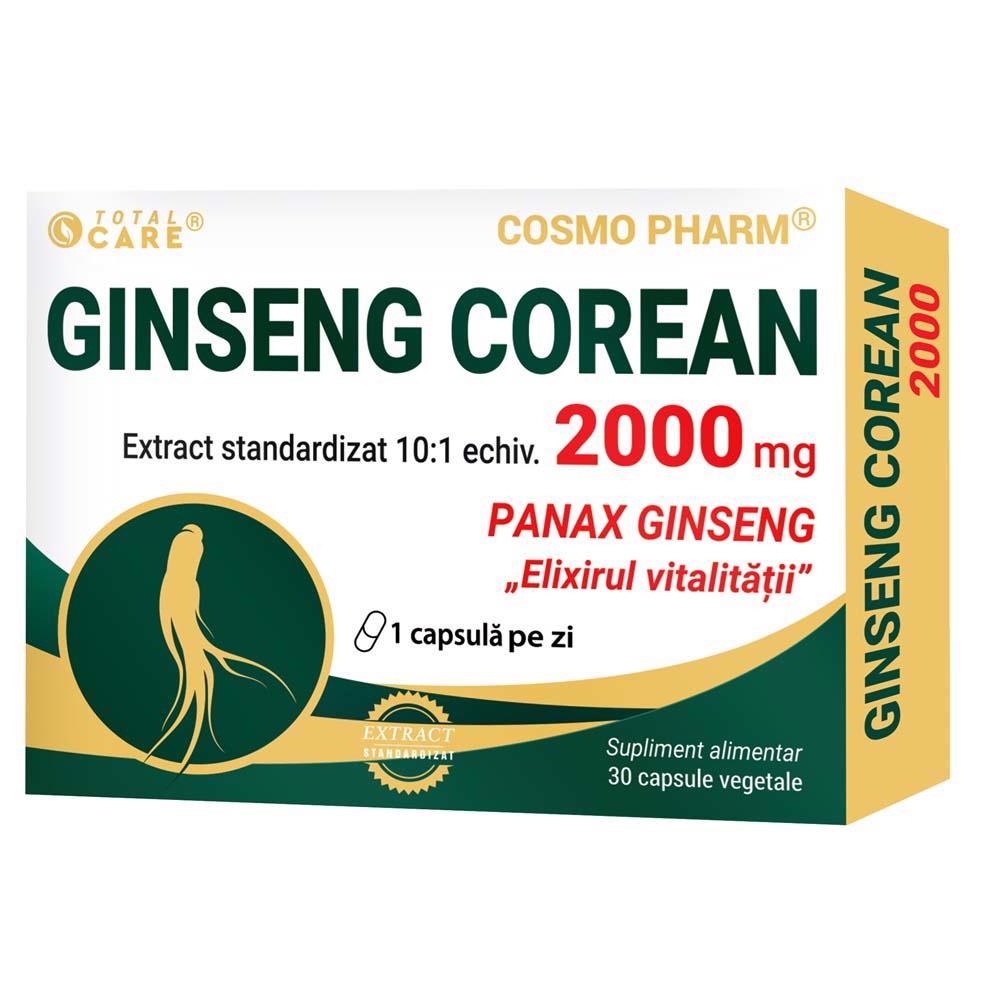 Ginseng Corean 2000 miligrame 30 comprimate Cosmo Pharm
