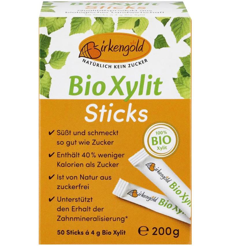 Indulcitor 100% Xylitol Eco 200 grame 50 pliculete a 4 grame Birkengold