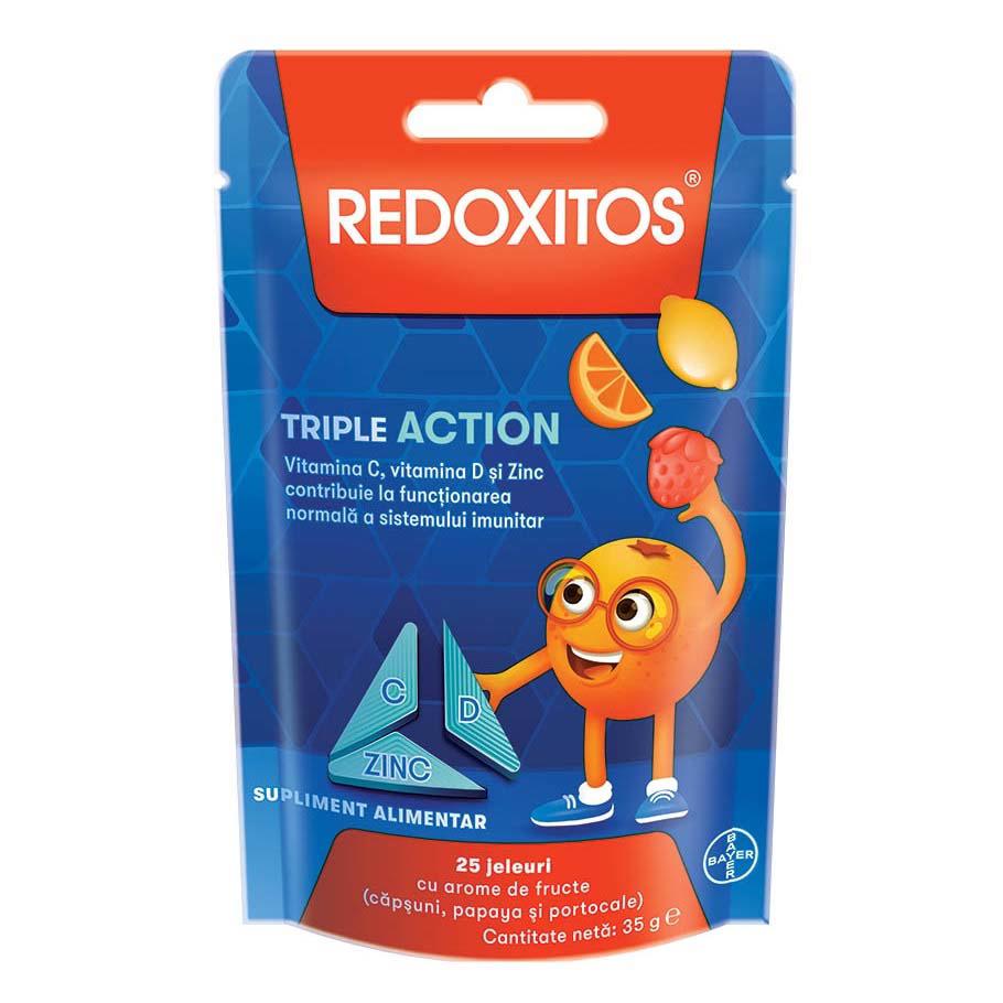 Jeleuri cu Vitamina C 30 miligrame Redoxitos Triple Action 25 bucati Bayer