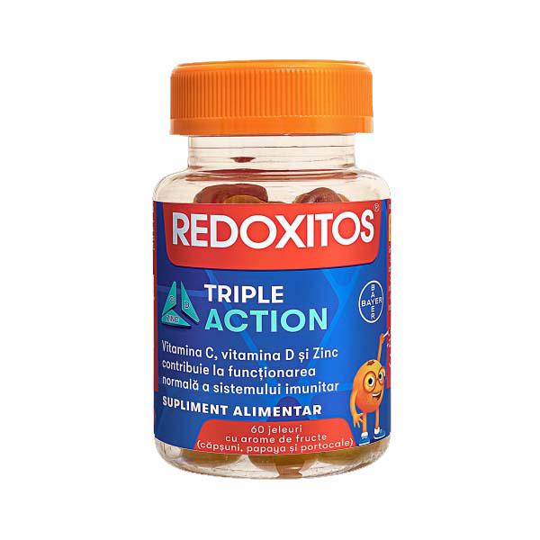 Jeleuri cu Vitamina C Redoxitos Triple Action 60 jeleuri Bayer