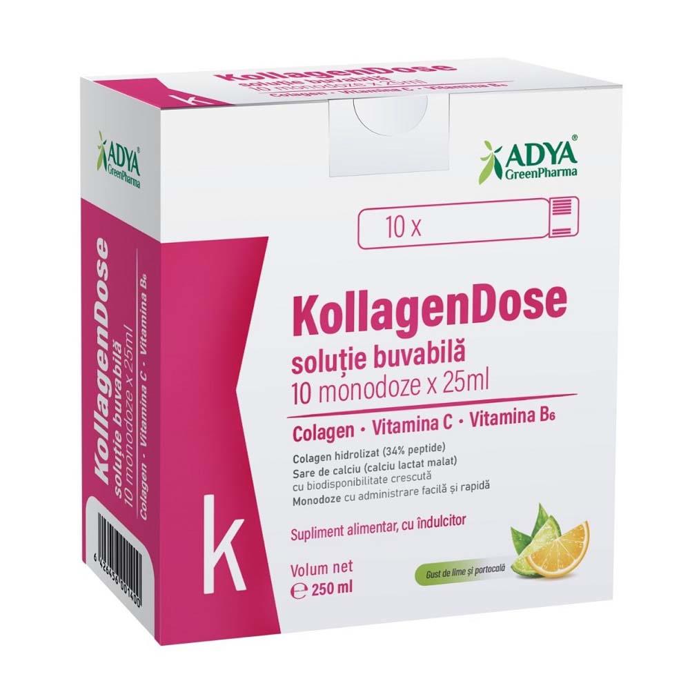 Kollagendose Solutie Buvabila 10 monodoze x 25 mililitri Adya Green Pharma