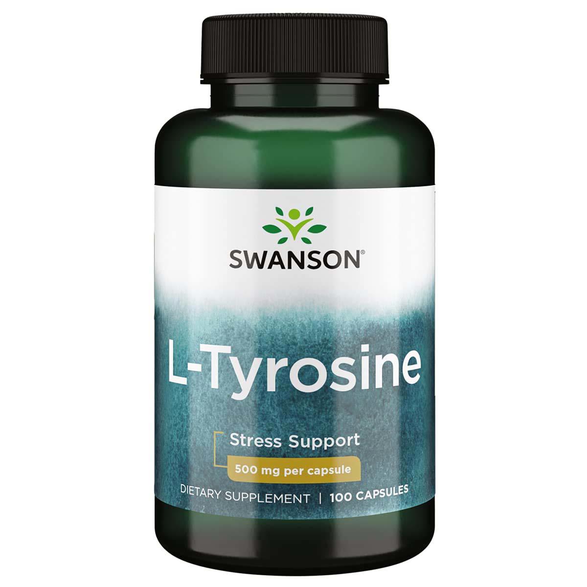 L-Tyrosine 500 miligrame Stress Suport 100 capsule Swanson