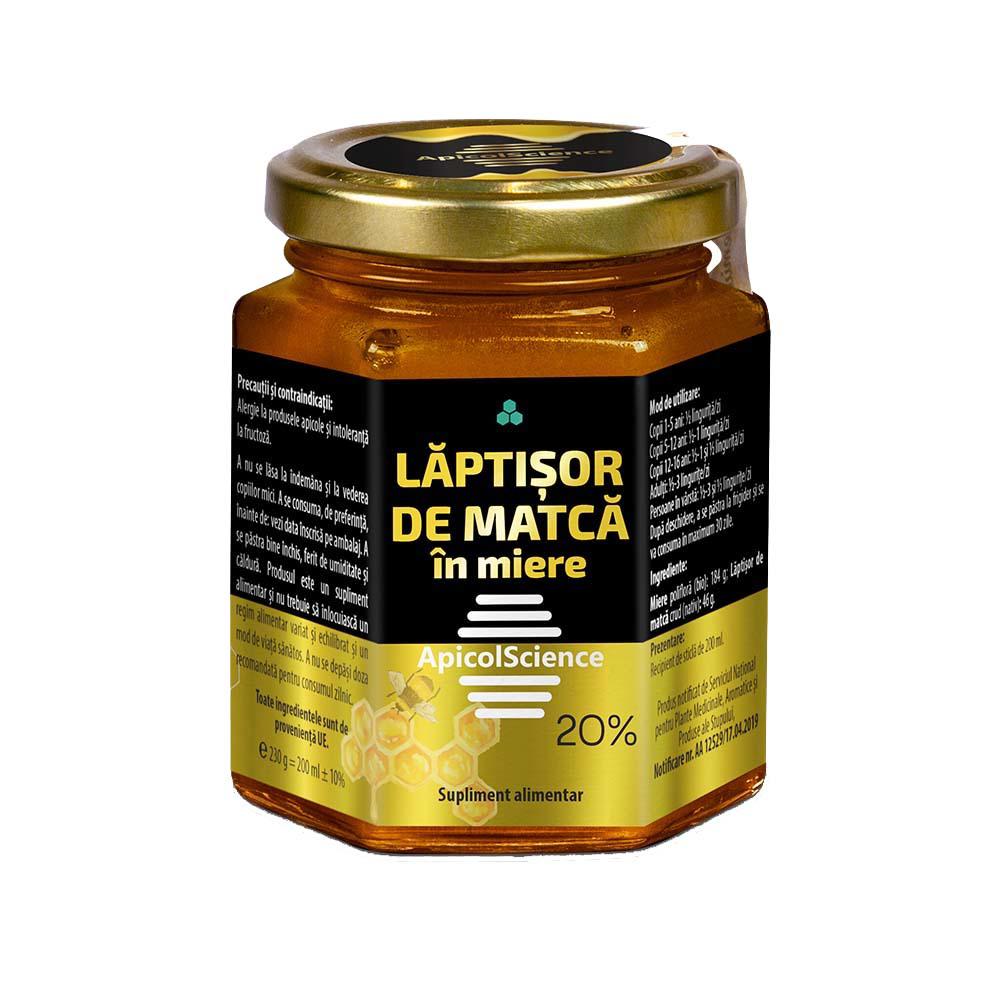 Laptisor de Matca in Miere 20% 230 grame ApicolScience