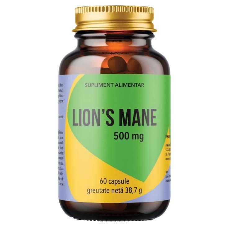 Lion's Mane 500 miligrame 60 capsule Laboratoarele Remedia