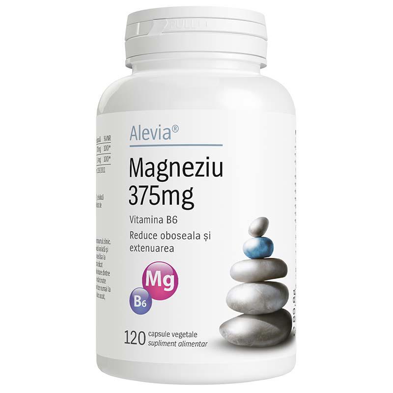 Magneziu 375 miligrame + Vitamina B6 120 capsule Alevia