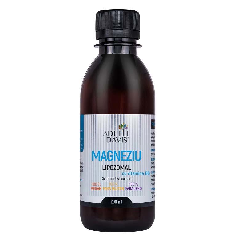 Magneziu Lipozomal cu Vitamina B6 Lichid 200 mililitri Adelle Davis