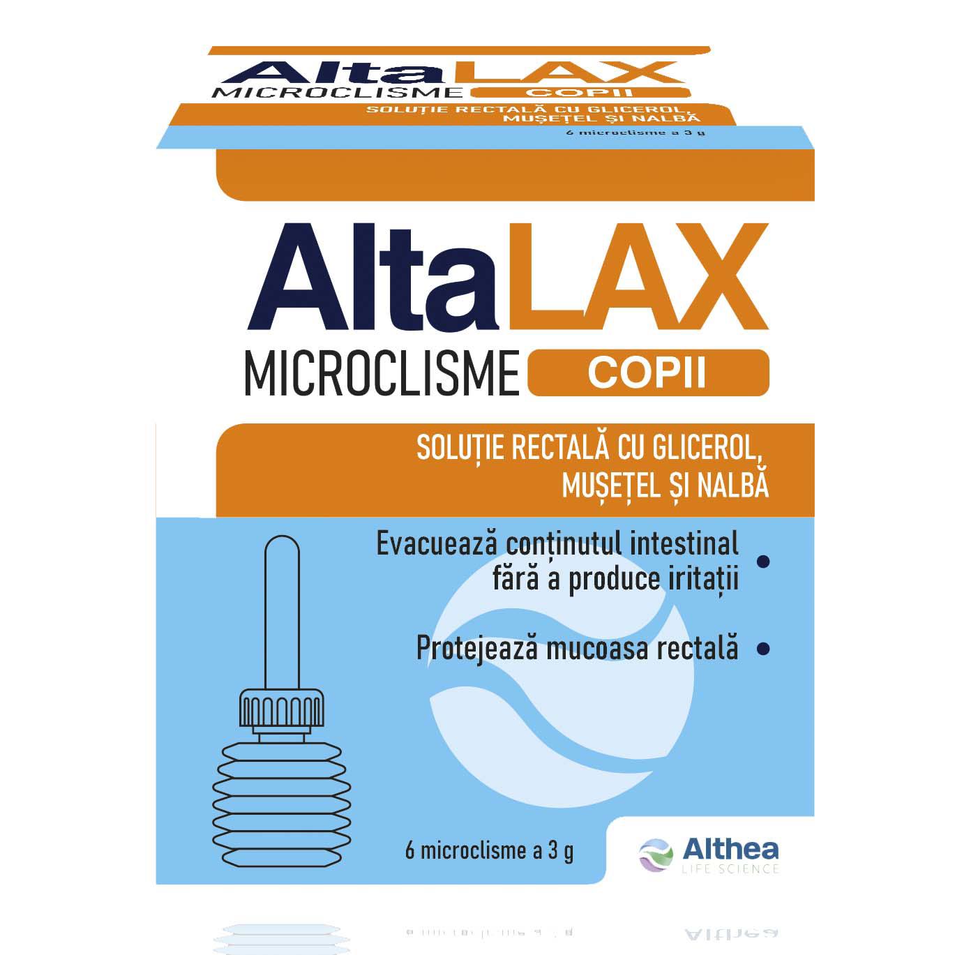 Microclisme pentru Copii AltaLAX 6 bucati Althea Life Science