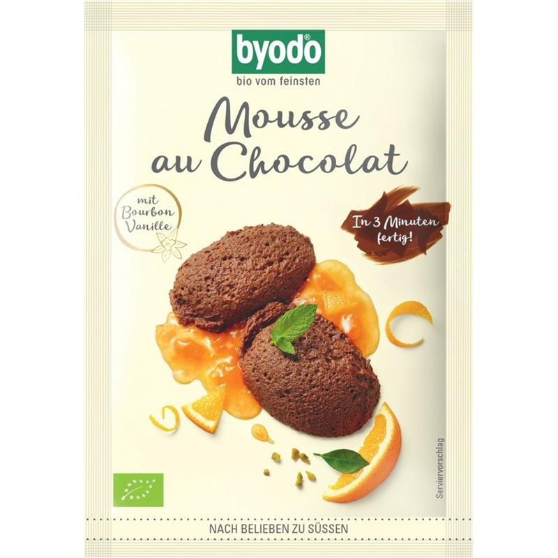 Mix pentru Mousse de Ciocolata Fara Gluten Bio 36 grame Byodo