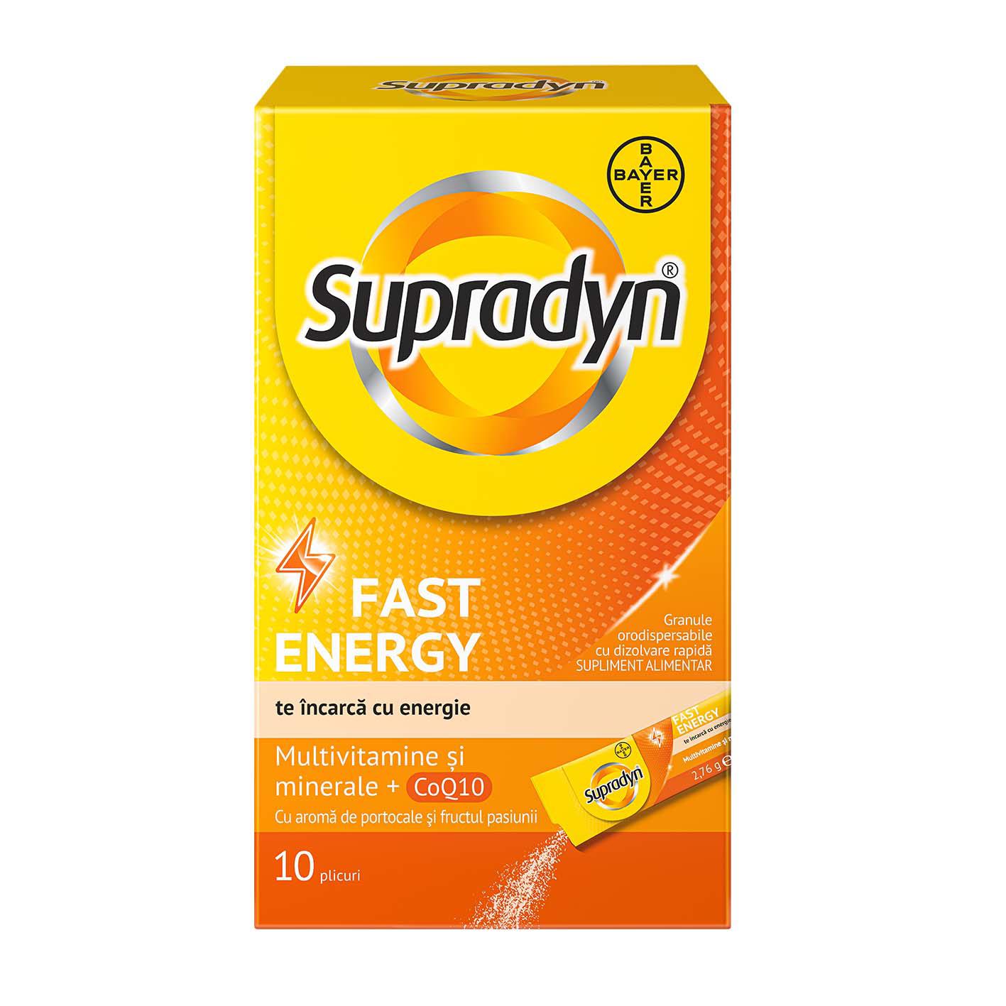 Multivitamine si Minerale Supradyn Fast Energy 10 plicuri Bayer