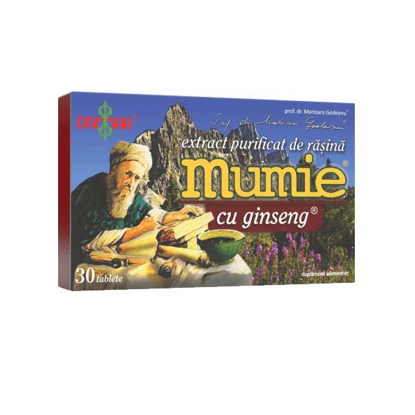 Mumie cu Ginseng Extract Purificat de Rasina 30 tablete Damar