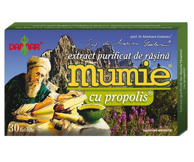 Mumie cu Propolis Extract Purificat de Rasina 30 tablete Damar