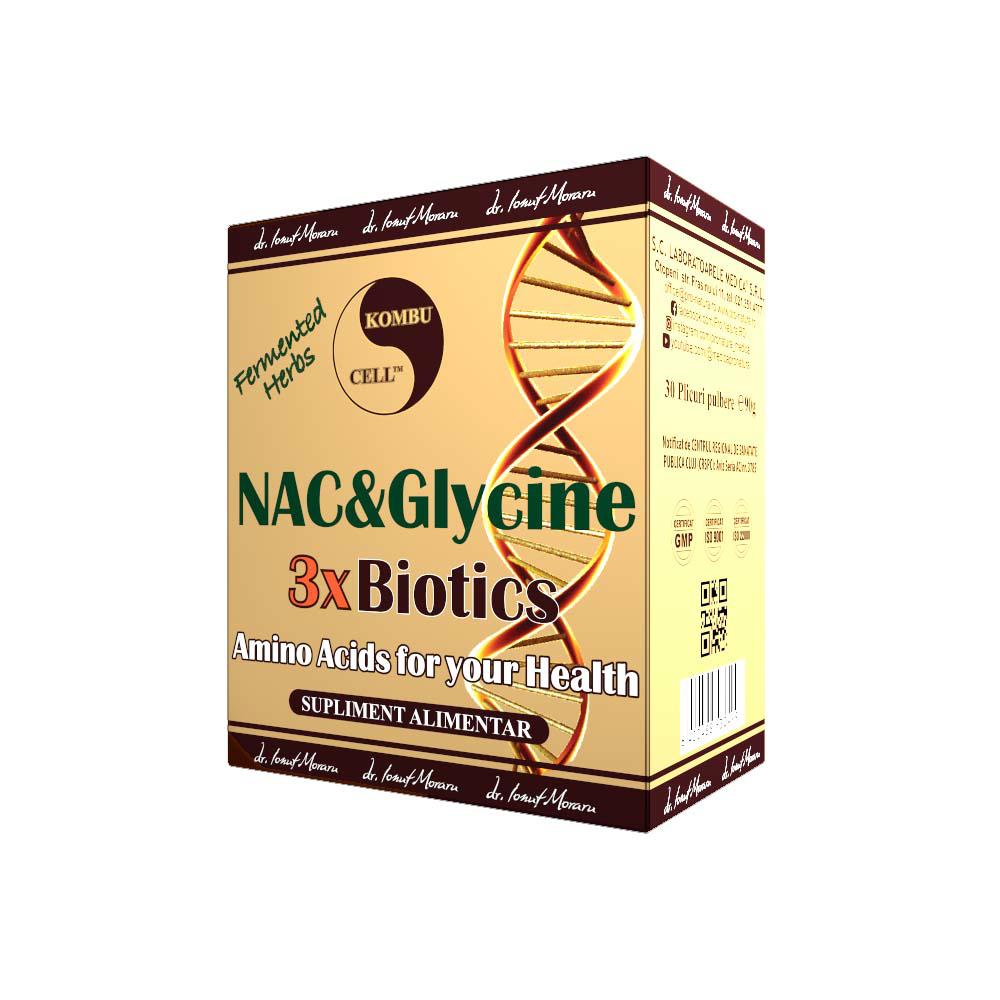 Nac & Glycine 3xBiotics 30 plicuri Pro Natura