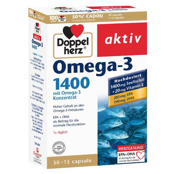 Omega 3 1400 miligrame 30 + 15 capsule Doppelherz